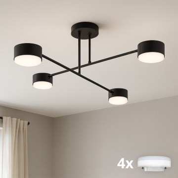 Brilagi - LED RGB+CCT prigušivi prislonjeni stropni luster MONO 4xGX53/14W/230V 2700-6500K Wi-Fi Tuya crna