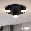 Brilagi - LED RGB+CCT prigušivo stropno svjetlo MONO 3xGX53/14W/230V 2700-6500K Wi-Fi Tuya Ø 30 cm crno