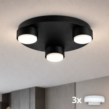 Brilagi - LED RGB+CCT prigušivo stropno svjetlo MONO 3xGX53/14W/230V 2700-6500K Wi-Fi Tuya Ø 30 cm crno