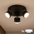 Brilagi - LED RGB+CCT prigušivo ugradno reflektorsko svjetlo MONO 3xGX53/14W/230V 2700-6500K Wi-Fi Tuya crna