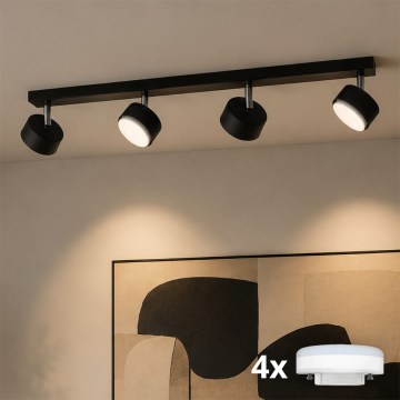 Brilagi - LED RGB+CCT prigušivo ugradno točkasto svjetlo MONO 4xGX53/14W/230V 2700-6500K Wi-Fi Tuya crna