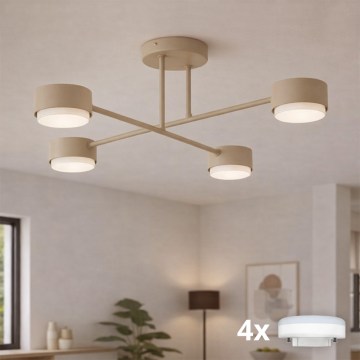 Brilagi - LED RGB+CCT s mogućnošću prigušivanja nadgradna stropna svjetiljka MONO 4xGX53/14W/230V 2700-6500K Wi-Fi Tuya crna