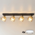 Brilagi - LED RGB+CCT s možností prigušivanja ugradno spot svjetlo AURA LUX 4xGX53/14W/230V 2700-6500K Wi-Fi Tuya crno/zlatno