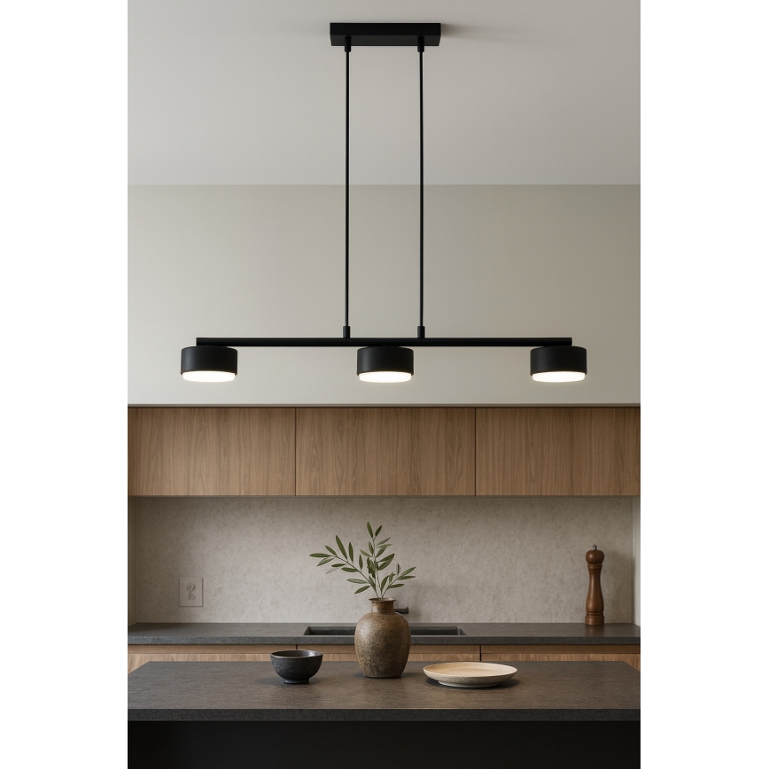 Brilagi - LED RGB+CCT prigušiv luster na sajli MONO 3xGX53/14W/230V 2700-6500K Wi-Fi Tuya crni
