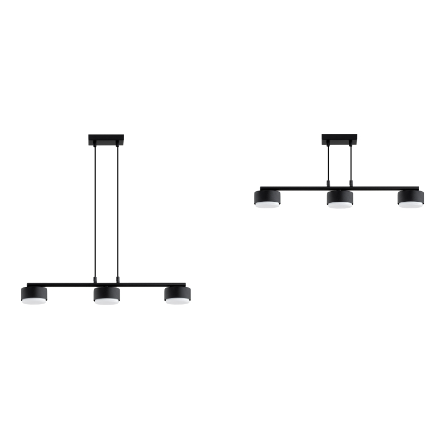 Brilagi - LED RGB+CCT prigušiv luster na sajli MONO 3xGX53/14W/230V 2700-6500K Wi-Fi Tuya crni