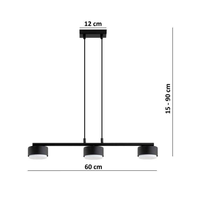 Brilagi - LED RGB+CCT prigušiv luster na sajli MONO 3xGX53/14W/230V 2700-6500K Wi-Fi Tuya crni