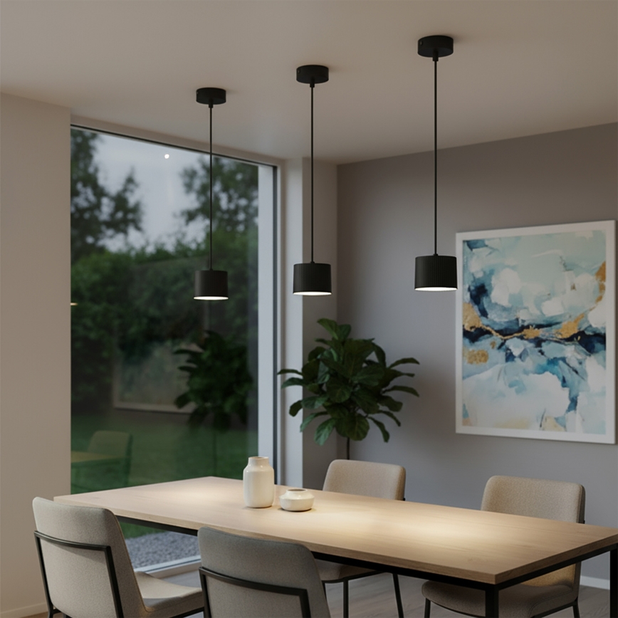 BRILAGI - LED RGB+CCT s mogućnošću prigušivanja, viseći luster na sajli STRIPY 1xGX53/14W/230V pr. 82 mm 2700-6500K Wi-Fi Tuya crna