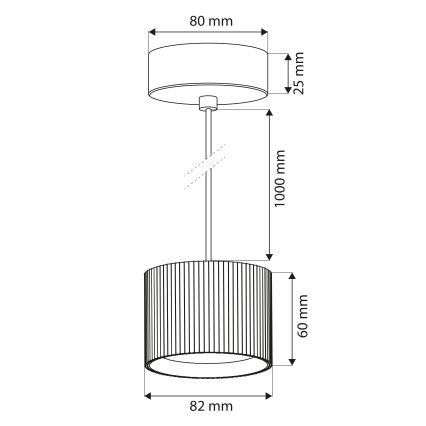 BRILAGI - LED RGB+CCT luster na sajli STRIPY s mogućnošću prigušivanja 1xGX53/14W/230V pr. 82 mm 2700-6500K Wi-Fi Tuya bijela