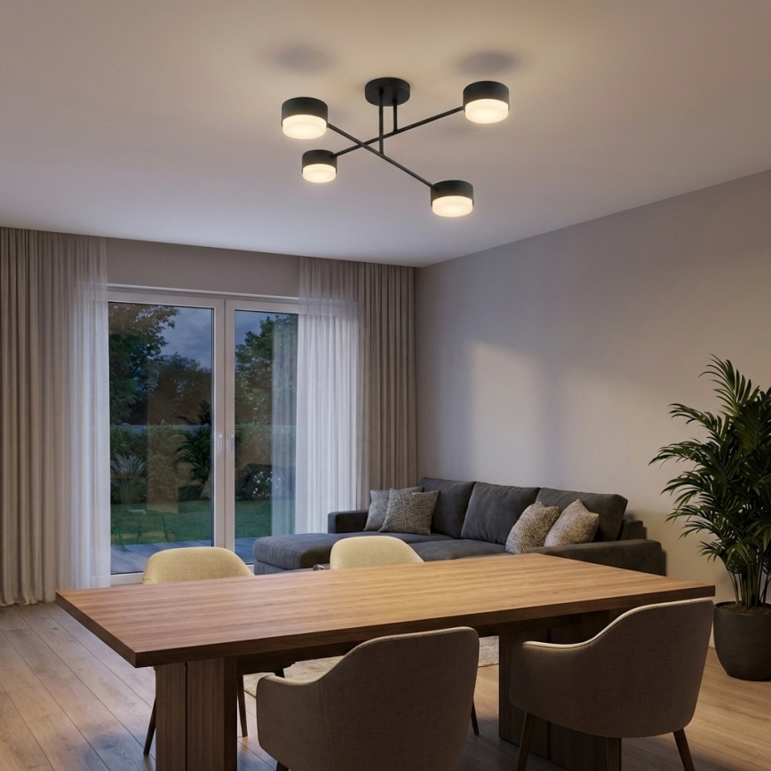 Brilagi - LED RGB+CCT prigušivi prislonjeni stropni luster MONO 4xGX53/14W/230V 2700-6500K Wi-Fi Tuya crna