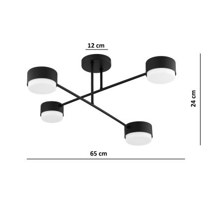 Brilagi - LED RGB+CCT prigušivi prislonjeni stropni luster MONO 4xGX53/14W/230V 2700-6500K Wi-Fi Tuya crna