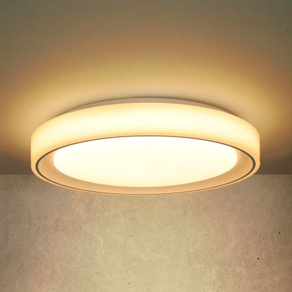 Brilagi - LED RGB stropna svjetiljka FLOCO s mogućnošću prigušivanja LED/30W/230V Ø 39,5 cm 3000-6500K Wi-Fi Tuya + LED/6W + daljinski upravljač