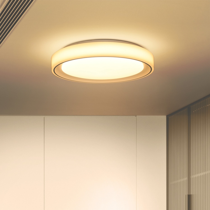 Brilagi - LED RGB stropna svjetiljka FLOCO s mogućnošću prigušivanja LED/30W/230V Ø 39,5 cm 3000-6500K Wi-Fi Tuya + LED/6W + daljinski upravljač