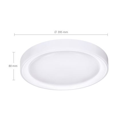 Brilagi - LED RGB stropna svjetiljka FLOCO s mogućnošću prigušivanja LED/30W/230V Ø 39,5 cm 3000-6500K Wi-Fi Tuya + LED/6W + daljinski upravljač