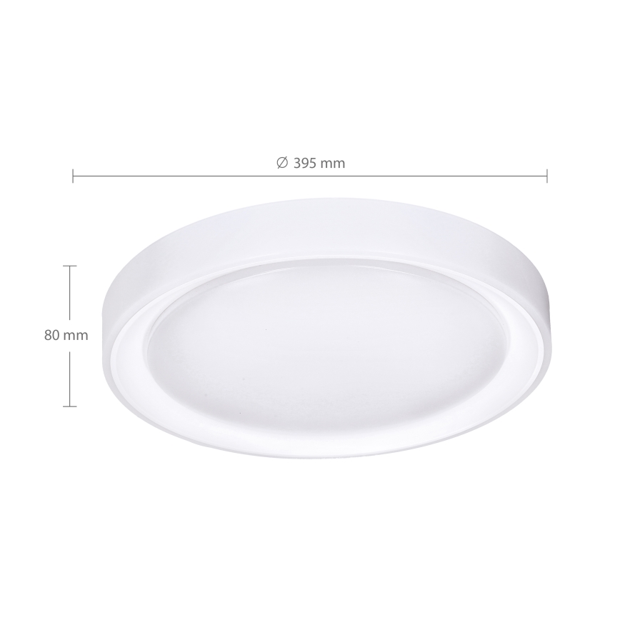 Brilagi - LED RGB stropna svjetiljka FLOCO s mogućnošću prigušivanja LED/30W/230V Ø 39,5 cm 3000-6500K Wi-Fi Tuya + LED/6W + daljinski upravljač