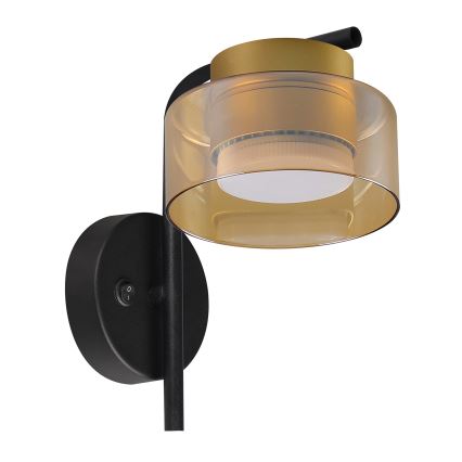 Brilagi - LED RGB+CCT s mogućnošću prigušivanja zidna svjetiljka AURA LUX 1xGX53/14W/230V 2700-6500K Wi-Fi Tuya crna/zlatna
