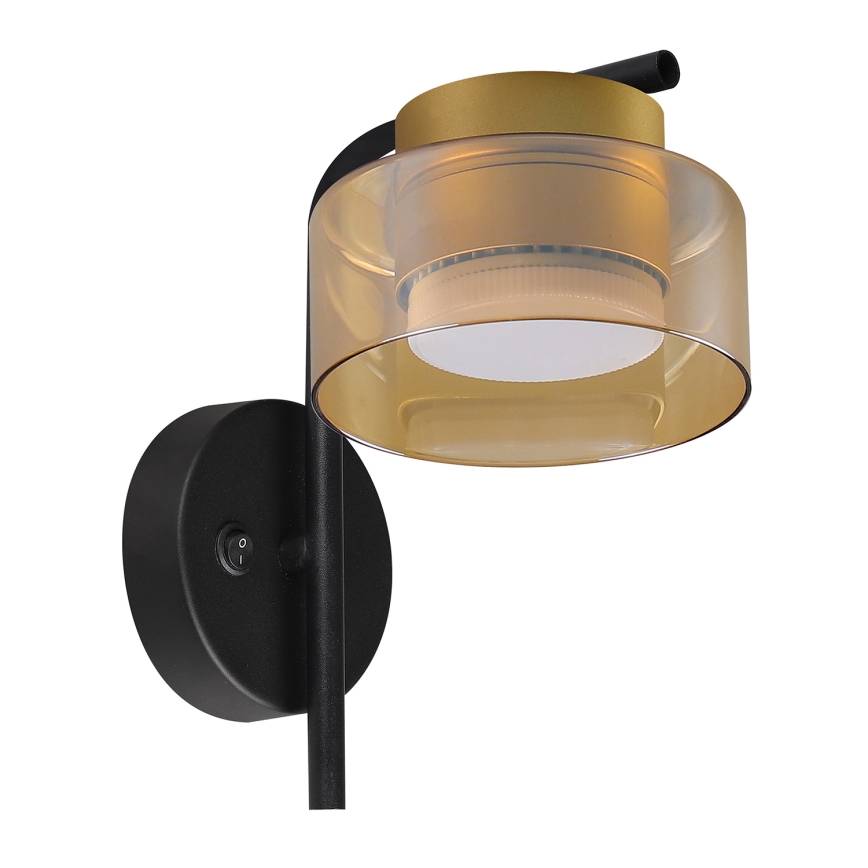 Brilagi - LED RGB+CCT s mogućnošću prigušivanja zidna svjetiljka AURA LUX 1xGX53/14W/230V 2700-6500K Wi-Fi Tuya crna/zlatna
