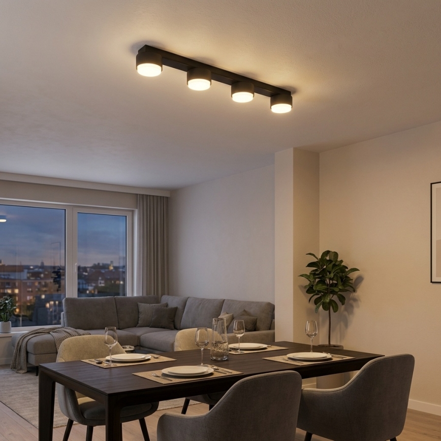 Brilagi - LED RGB+CCT prigušiva ugradna točkasta svjetiljka MONO 4xGX53/14W/230V 2700-6500K Wi-Fi Tuya crna