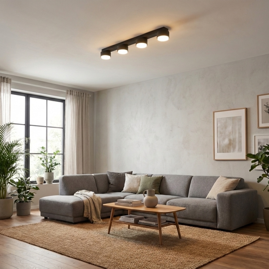 Brilagi - LED RGB+CCT prigušiva ugradna točkasta svjetiljka MONO 4xGX53/14W/230V 2700-6500K Wi-Fi Tuya crna
