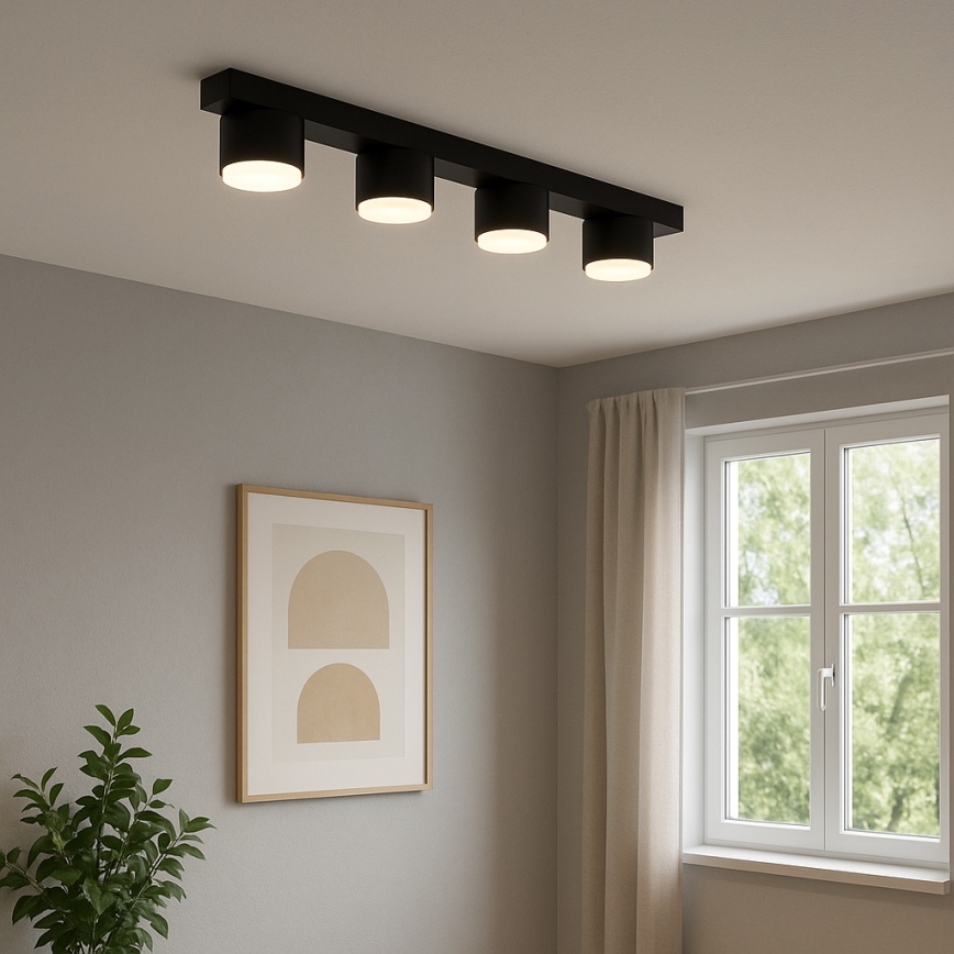 Brilagi - LED RGB+CCT prigušiva ugradna točkasta svjetiljka MONO 4xGX53/14W/230V 2700-6500K Wi-Fi Tuya crna