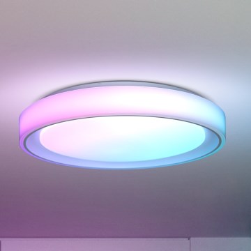 Brilagi - LED RGB Prigušivo stropno svjetlo FLOCO LED/30W/230V, promjer 39,5 cm 3000-6500K Wi-Fi Tuya + LED/6W + daljinski upravljač