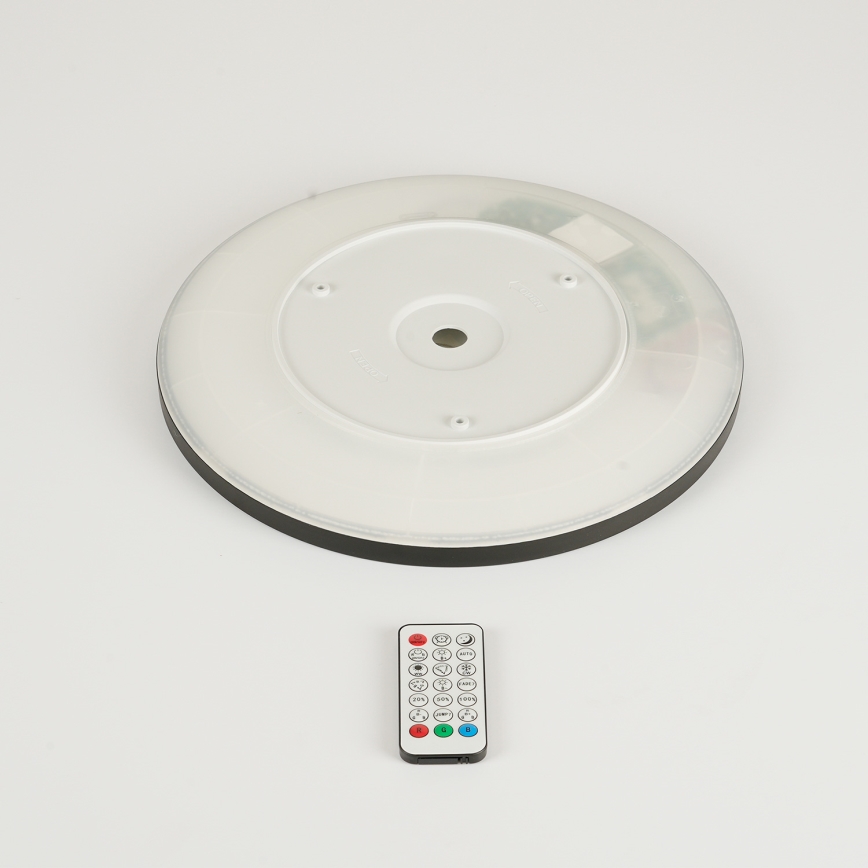 Brilagi - LED RGBW prigušivo stropno svjetlo ULTRA SLIM LED/18W/230V 2700–6500K Ø 30 cm crno + daljinski upravljač