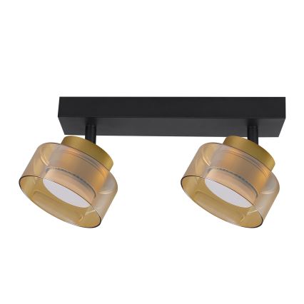 Brilagi - LED RGB+CCT prigušiva ugradna spot svjetiljka AURA LUX 2xGX53/14W/230V 2700-6500K Wi-Fi Tuya crna/zlatna