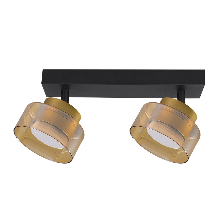 Brilagi - LED RGB+CCT prigušiva ugradna spot svjetiljka AURA LUX 2xGX53/14W/230V 2700-6500K Wi-Fi Tuya crna/zlatna