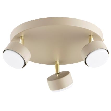 Brilagi - LED RGB+CCT prigušivo točkasto svjetlo MONO 3xGX53/14W/230V 2700-6500K Wi-Fi Tuya bež/zlatna