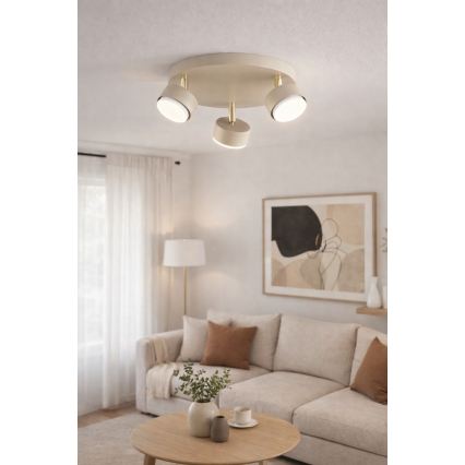 Brilagi - LED RGB+CCT prigušivo točkasto svjetlo MONO 3xGX53/14W/230V 2700-6500K Wi-Fi Tuya bež/zlatna