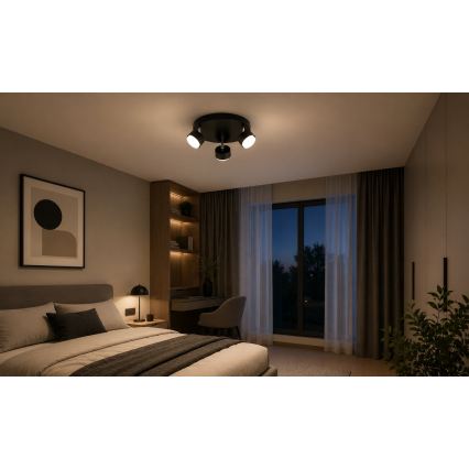 Brilagi - LED RGB+CCT prigušivo ugradno reflektorsko svjetlo MONO 3xGX53/14W/230V 2700-6500K Wi-Fi Tuya crna