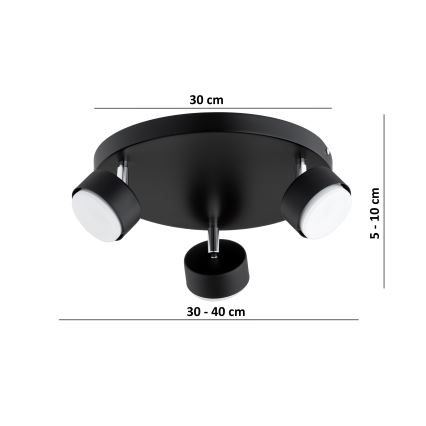 Brilagi - LED RGB+CCT prigušivo ugradno reflektorsko svjetlo MONO 3xGX53/14W/230V 2700-6500K Wi-Fi Tuya crna