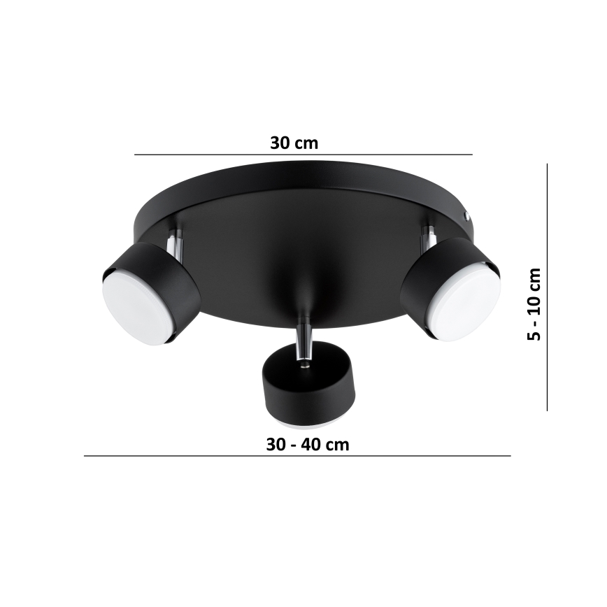 Brilagi - LED RGB+CCT prigušivo ugradno reflektorsko svjetlo MONO 3xGX53/14W/230V 2700-6500K Wi-Fi Tuya crna