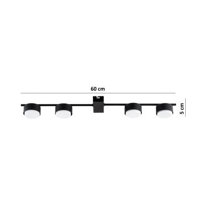 Brilagi - LED RGB+CCT prigušivo spot svjetlo MONO 4xGX53/14W/230V 2700-6500K Wi-Fi Tuya crna
