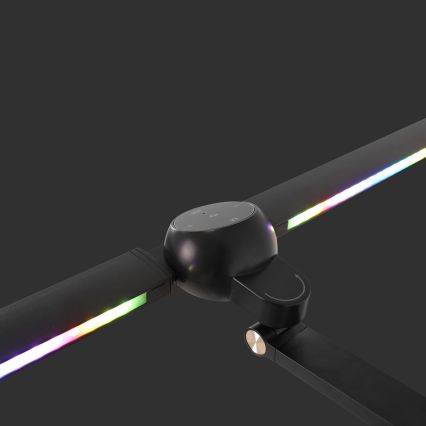 Brilagi - LED RGBTW prigušiva stolna lampa s dodirnim upravljanjem i kopčom VARIO LED/18W/230V 3000-6500K CRI 96 crna