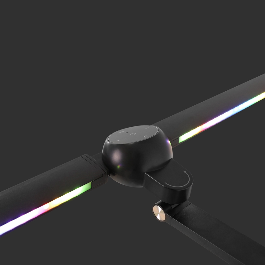 Brilagi - LED RGBTW prigušiva stolna lampa s dodirnim upravljanjem i kopčom VARIO LED/18W/230V 3000-6500K CRI 96 crna