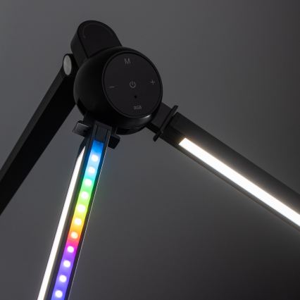 BRILAGI - LED RGBTW prigušiva stolna lampa s dodirnim upravljanjem i kopčom VARIO LED/18W/230V 3000-6500K CRI 96 crna