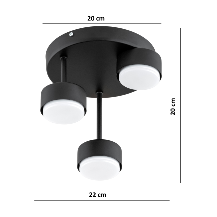 Brilagi - LED RGB+CCT prigušivi nadgradni luster MONO 3xGX53/14W/230V 2700-6500K Wi-Fi Tuya crna