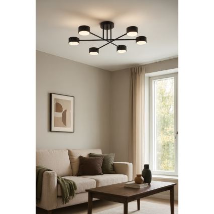 Brilagi - LED RGB+CCT prigušivi nadgradni luster MONO 6xGX53/14W/230V 2700-6500K Wi-Fi Tuya crni