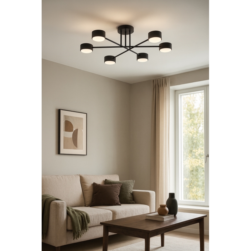 Brilagi - LED RGB+CCT prigušivi nadgradni luster MONO 6xGX53/14W/230V 2700-6500K Wi-Fi Tuya crni