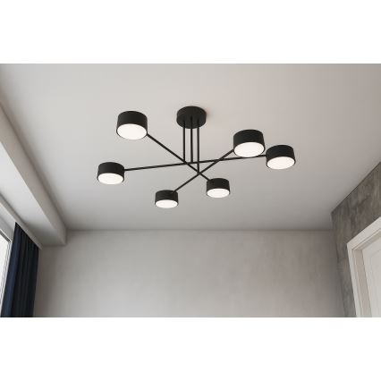 Brilagi - LED RGB+CCT prigušivi nadgradni luster MONO 6xGX53/14W/230V 2700-6500K Wi-Fi Tuya crni
