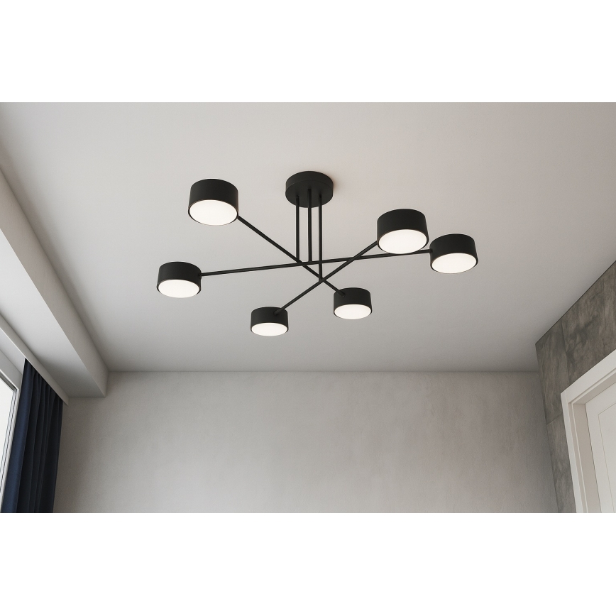 Brilagi - LED RGB+CCT prigušivi nadgradni luster MONO 6xGX53/14W/230V 2700-6500K Wi-Fi Tuya crni