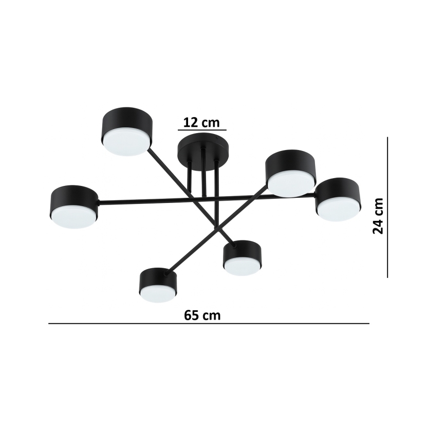 Brilagi - LED RGB+CCT prigušivi nadgradni luster MONO 6xGX53/14W/230V 2700-6500K Wi-Fi Tuya crni
