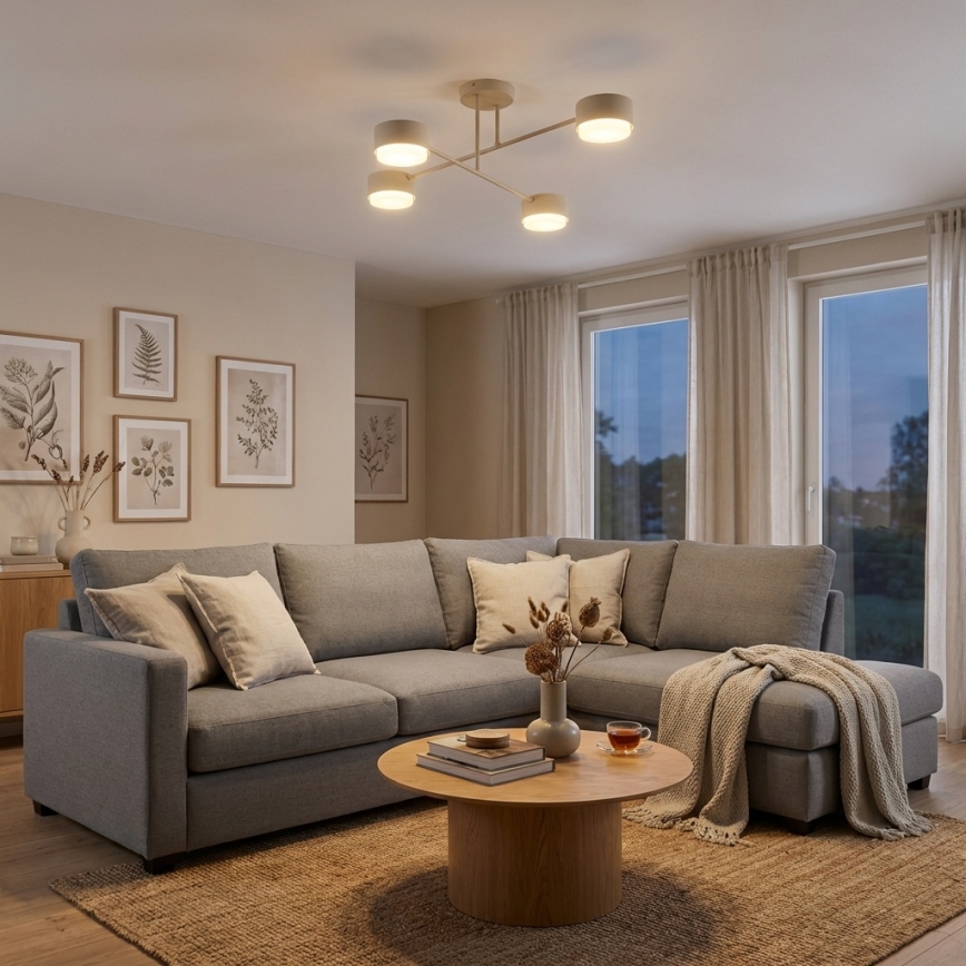 Brilagi - LED RGB+CCT s mogućnošću prigušivanja nadgradna stropna svjetiljka MONO 4xGX53/14W/230V 2700-6500K Wi-Fi Tuya crna