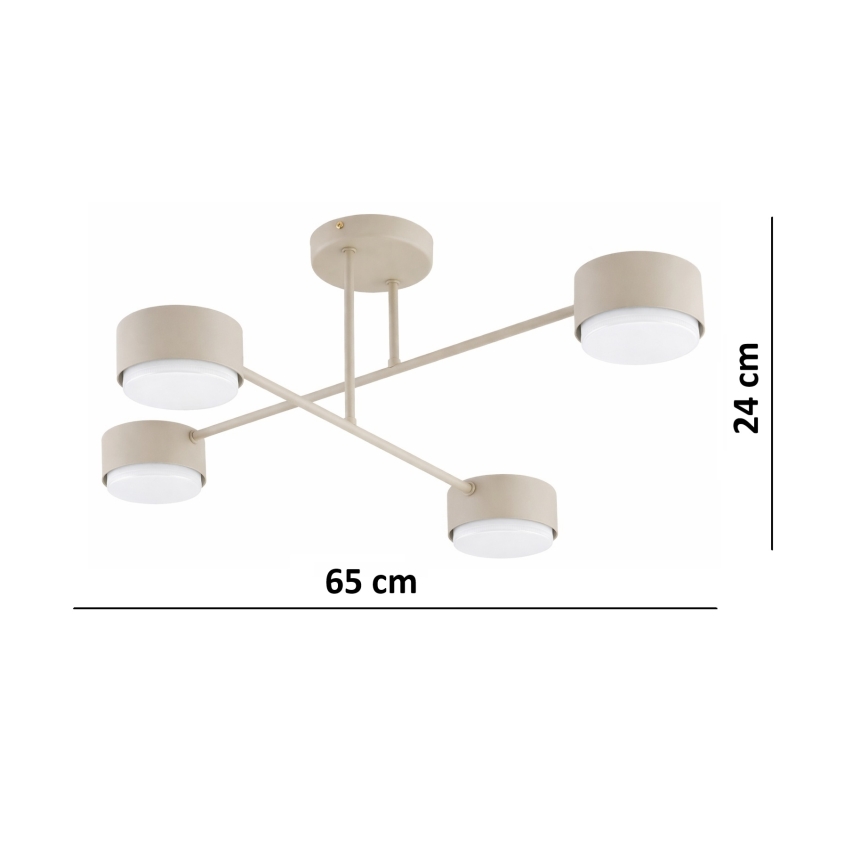 Brilagi - LED RGB+CCT s mogućnošću prigušivanja nadgradna stropna svjetiljka MONO 4xGX53/14W/230V 2700-6500K Wi-Fi Tuya crna