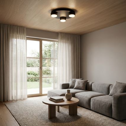 Brilagi - LED RGB+CCT prigušivo stropno svjetlo MONO 3xGX53/14W/230V 2700-6500K Wi-Fi Tuya Ø 30 cm crno
