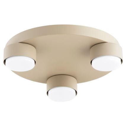 Brilagi - LED RGB+CCT prigušivačka stropna svjetiljka MONO 3xGX53/14W/230V 2700-6500K Wi-Fi Tuya, promjer 30 cm, bež