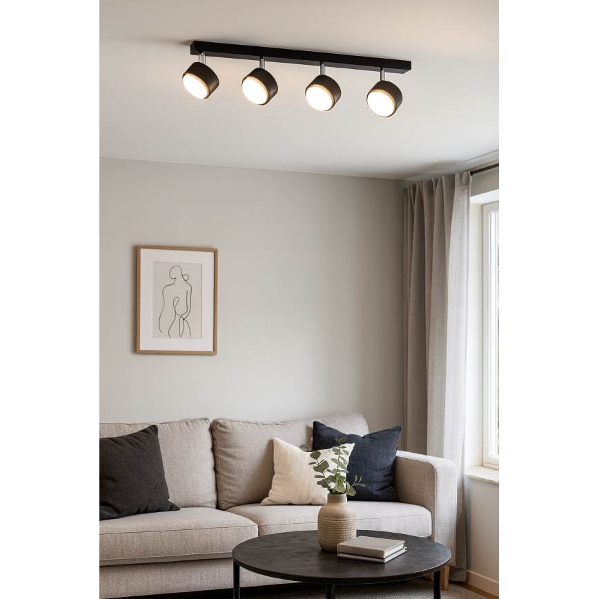 Brilagi - LED RGB+CCT prigušivo ugradno točkasto svjetlo MONO 4xGX53/14W/230V 2700-6500K Wi-Fi Tuya crna