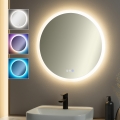 Brilagi - LED RGBW Grijano ogledalo za kupaonicu CLARA PRO LED/18,5W/230V Ø 60 cm IP44 CRI 90 s mogućnošću prigušivanja + CCT