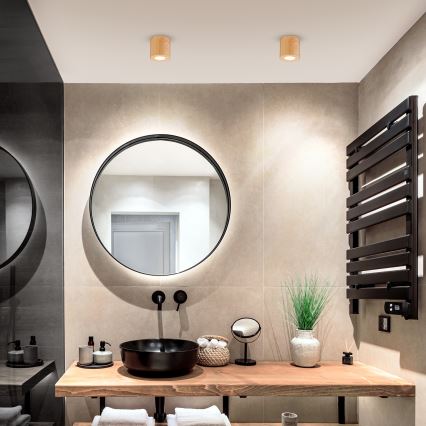 Brilagi - LED RGBW prigušivo kupaonsko svjetlo MIA 1xGU10/30W/230V 2700-6500K Wi-Fi 84x80 mm u dekoru hrasta IP44