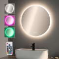 Brilagi - LED RGBW kupaonsko grijano ogledalo CLARA PRO LED/19W/230V Ø 60 cm IP44 CRI 90, s mogućnošću prigušivanja + CCT + daljinski upravljač